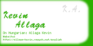 kevin allaga business card